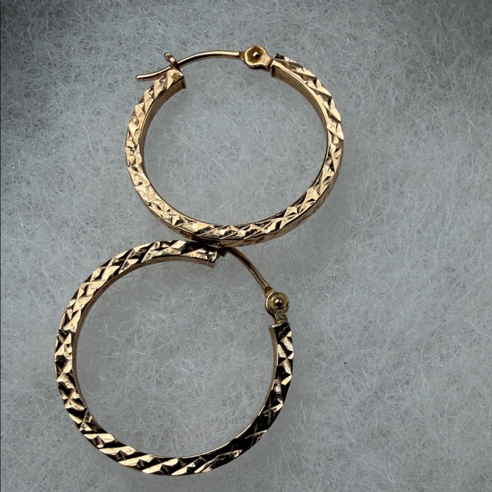 14K -JCM Gold Hoop Earrings